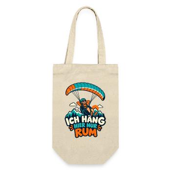 Paragliding Humor Ich häng hier Rum - Geschenkbeutel für Flaschen - Natur - Vorne
