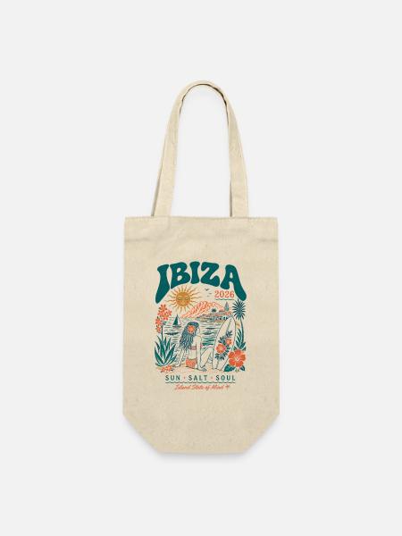 Ibiza 2026 Sun Salt Soul - Geschenkbeutel für Flaschen - Natur