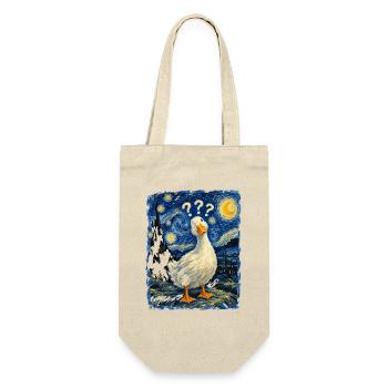Gänse Sternennacht-Impression - Geschenkbeutel für Flaschen - Natur - Vorne