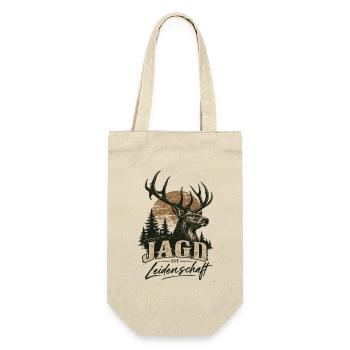 Jäger Jagd ist Leidenschaft - jagen Hobby Jägerin - Geschenkbeutel für Flaschen - Natur - Vorne