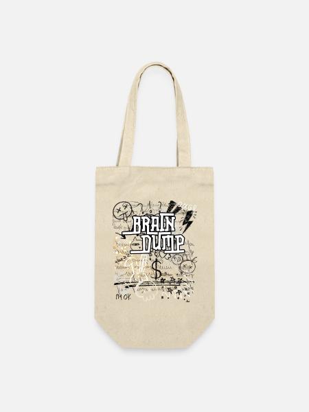BrainDump Graffiti Doodle - Geschenkbeutel für Flaschen - Natur