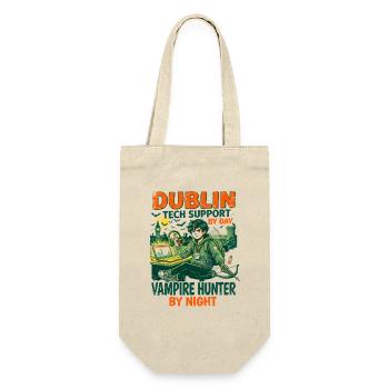 Dublin Tech Support Vampire Hunter By Day - Geschenkbeutel für Flaschen - Natur - Vorne