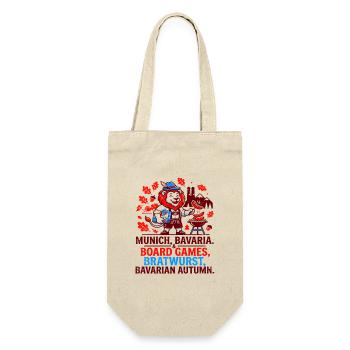 Munich Bavaria Board Games Bratwurst Bratw - Geschenkbeutel für Flaschen - Natur - Vorne