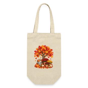 Der Herbst ist mein Lieblingsherbstbaum - Geschenkbeutel für Flaschen - Natur - Vorne