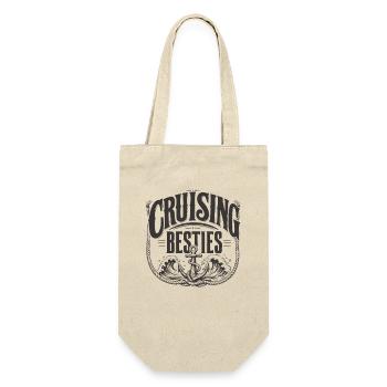 Cruising Besties - Geschenkbeutel für Flaschen - Natur - Vorne