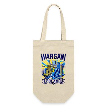 Warsaw Poland Skyline Aug 2026 Zwickau - Geschenkbeutel für Flaschen - Natur - Vorne