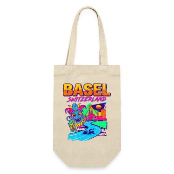 Basel Switzerland Retro Carnival Landscape Aug - Geschenkbeutel für Flaschen - Natur - Vorne