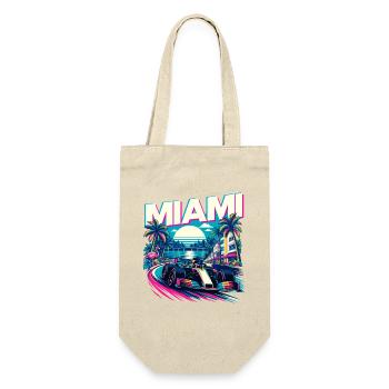 Miami Rennwochenende – Motorsport-Fan Florida - Geschenkbeutel für Flaschen - Natur - Vorne