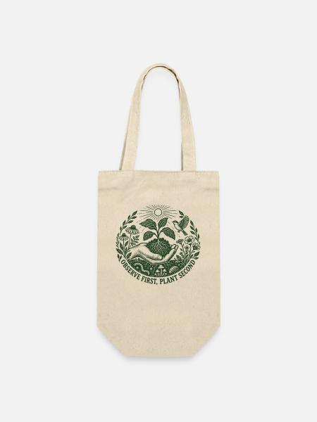 Beobachten Sie die erste Pflanze, die zweite Pflanze - Geschenkbeutel für Flaschen - Natur
