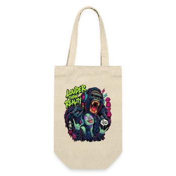 Lauter als Realität Neon-Gorilla - Geschenkbeutel für Flaschen - Natur - Vorne
