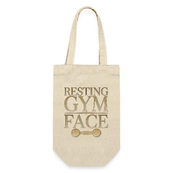 Personal Trainer Resting Gym Face Fitness Mentor - Geschenkbeutel für Flaschen - Natur - Vorne