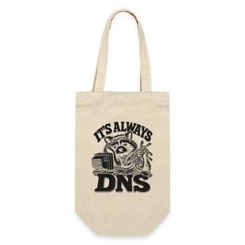 Raccoon DNS Always On - Geschenkbeutel für Flaschen - Natur - Vorne