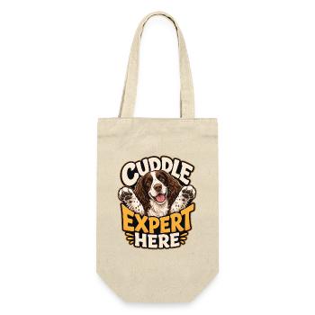 Englischer Springer-Spaniel - Geschenkbeutel für Flaschen - Natur - Vorne