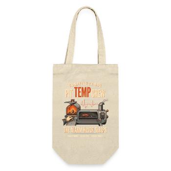 Pit Temp Crew – Alarm Never Sleeps - Geschenkbeutel für Flaschen - Natur - Vorne