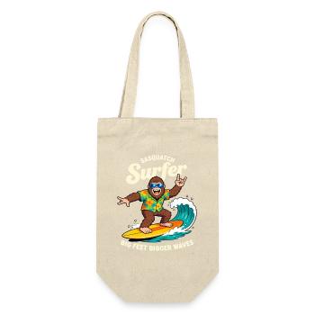 Sasquatch Surfer Big Feet Bigger Waves Cryptid - Geschenkbeutel für Flaschen - Natur - Vorne