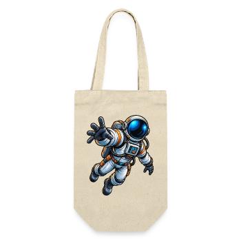 Astronaut Comic - Geschenkbeutel für Flaschen - Natur - Vorne