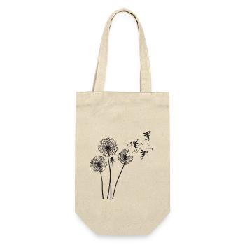 Schmetterlingdesign Pusteblumen Wiese Herzen Feen - Geschenkbeutel für Flaschen - Natur - Vorne