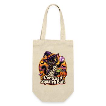 Halloween-Hexenkatze Certified Squatch Bait - Geschenkbeutel für Flaschen - Natur - Vorne