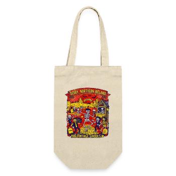 Bar Derry Northern Ireland Vintage Ghouls - Geschenkbeutel für Flaschen - Natur - Vorne