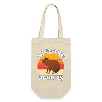 Aguti Save Agouti - Geschenkbeutel für Flaschen - Natur - Vorne