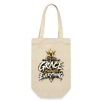 Grace Changes Everything - Geschenkbeutel für Flaschen - Natur - Vorne