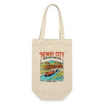 Vintage Newry City Northern Ireland Canal - Geschenkbeutel für Flaschen - Natur - Vorne