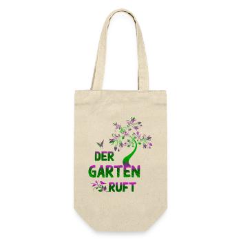 Der Garten ruet – Neongrün & Pink Botanik - Geschenkbeutel für Flaschen - Natur - Vorne