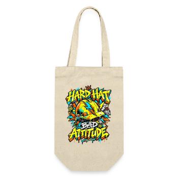 Graffiti Hard Hat Bad Attitude - Geschenkbeutel für Flaschen - Natur - Vorne