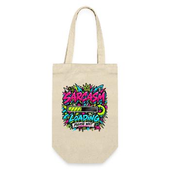 Sarcasm Loading Neon Graffiti - Geschenkbeutel für Flaschen - Natur - Vorne