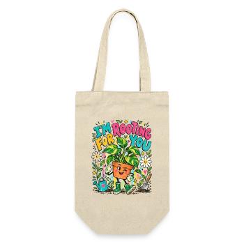 Ich roote für dich Pflanze - Geschenkbeutel für Flaschen - Natur - Vorne
