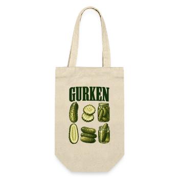 Gurkenkunde - Geschenkbeutel für Flaschen - Natur - Vorne