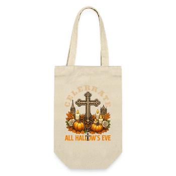 Katholischen Kirche Zu Halloween - Geschenkbeutel für Flaschen - Natur - Vorne