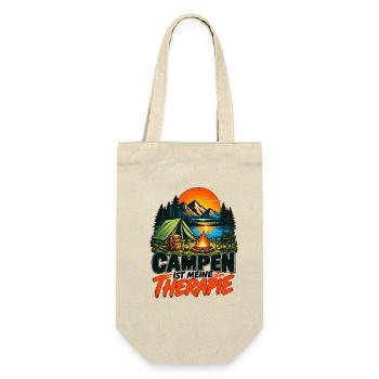 Camping ist meine Therapie - Geschenkbeutel für Flaschen - Natur - Vorne