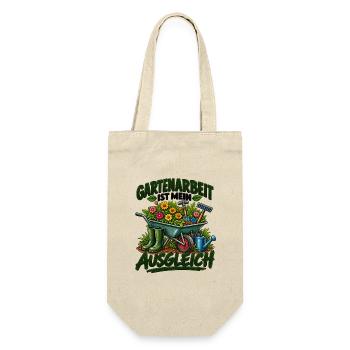 Gartenarbeit ist mein Ausgleich - Geschenkbeutel für Flaschen - Natur - Vorne