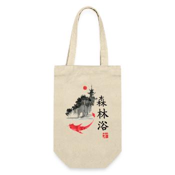 japan Otaku japanisch anime asiatisch - Geschenkbeutel für Flaschen - Natur - Vorne
