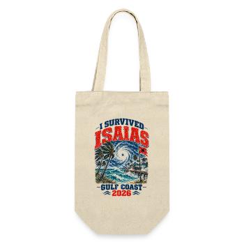 I Survived Isaias Gulf Coast 2026 Storm Survivor - Geschenkbeutel für Flaschen - Natur - Vorne