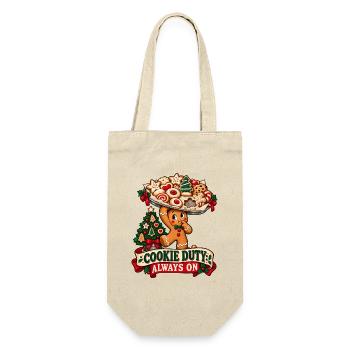 Cookie Duty – Lustiges Weihnachts T-Shirt - Geschenkbeutel für Flaschen - Natur - Vorne