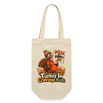 Turkey In Cravings Mode witzig schwanger an - Geschenkbeutel für Flaschen - Natur - Vorne