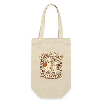 Ghosts Need Coffee Too - Geschenkbeutel für Flaschen - Natur - Vorne