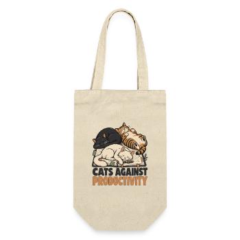 Cats Against Productivity  - Geschenkbeutel für Flaschen - Natur - Vorne
