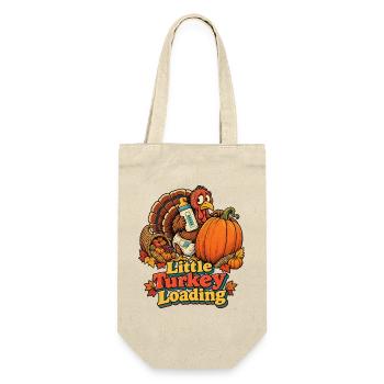 Thanksgiving-Truthahn Little Turkey Loading Baby - Geschenkbeutel für Flaschen - Natur - Vorne