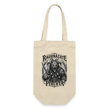 Rauhnächte Perchta Schnitzkunst Glocken Krampus  - Geschenkbeutel für Flaschen - Natur - Vorne