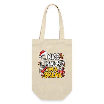 Nice Naughty On a Break - Geschenkbeutel für Flaschen - Natur - Vorne