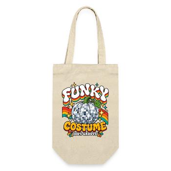 Funky Kürbis Kostüm Groove - Geschenkbeutel für Flaschen - Natur - Vorne