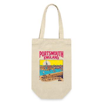 City Portsmouth England Naval Port Of History - Geschenkbeutel für Flaschen - Natur - Vorne