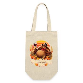 Thanksgiving Truthahn Weinpaarung - Geschenkbeutel für Flaschen - Natur - Vorne