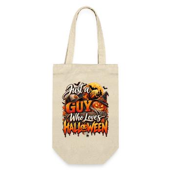 Just a Guy Who Loves Halloween - Geschenkbeutel für Flaschen - Natur - Vorne