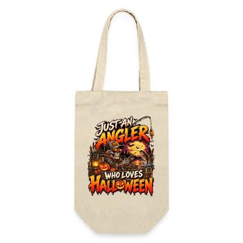 Nur ein Angler der Halloween mag - Geschenkbeutel für Flaschen - Natur - Vorne
