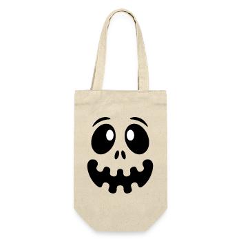 Halloween Geistergesicht - Lustiges Kostüm - Geschenkbeutel für Flaschen - Natur - Vorne