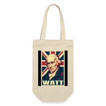 James Watt UK Pop Art - Geschenkbeutel für Flaschen - Natur - Vorne